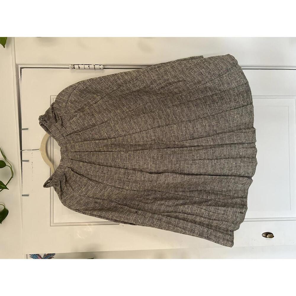 Frank Lee of California-100% Wool 50s Vintage Pleated Tweed Midi Skirt-size 00